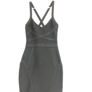 Black Bodycon Silhouette Bandage Dress
